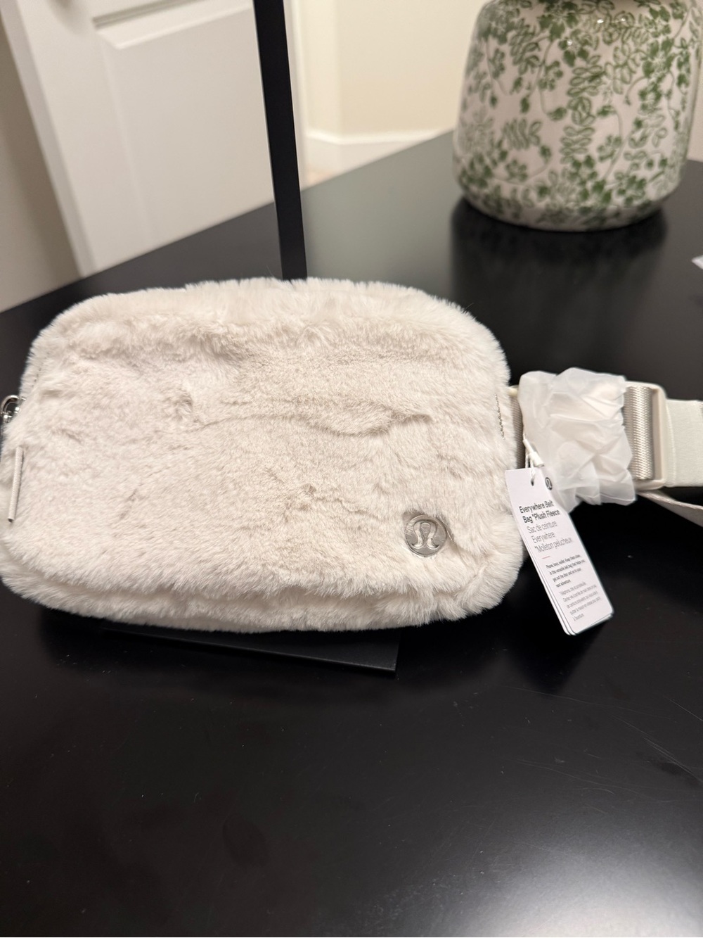 lululemon athletica Faux Fur Crossbody Bag in Cream